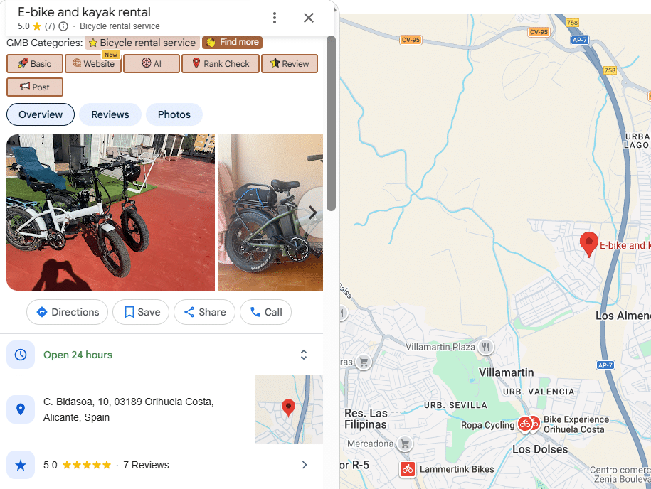 ebike and kayak rental